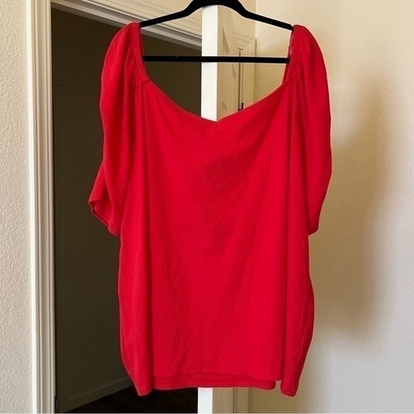 Ava & Viv Red Short Sleeve Blouse - Picture 5 of 5
